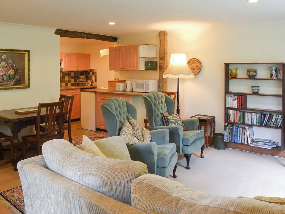 Relax in the open plan living area | Burrow Farm Garden Retreat - Gardener&rsquo;s Rest - Burrow Farm Gardens Retreat, Dalwood, near Axminster