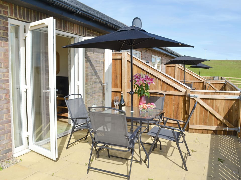 Typical sitting out area on decking | Hazel Cottage, Kestrel Cottage, Bramble Cottage - Durham Country Cottages, Haswell, near Durham
