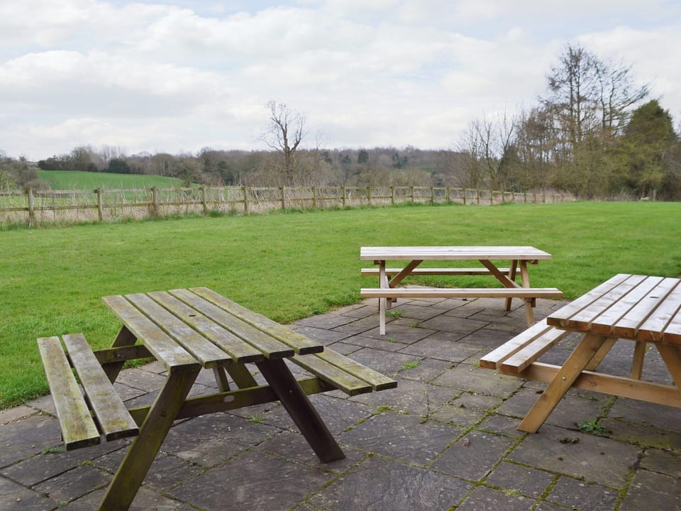 Outdoor seating on patio | The Coach House, Somersal Herbert, near Ashbourne