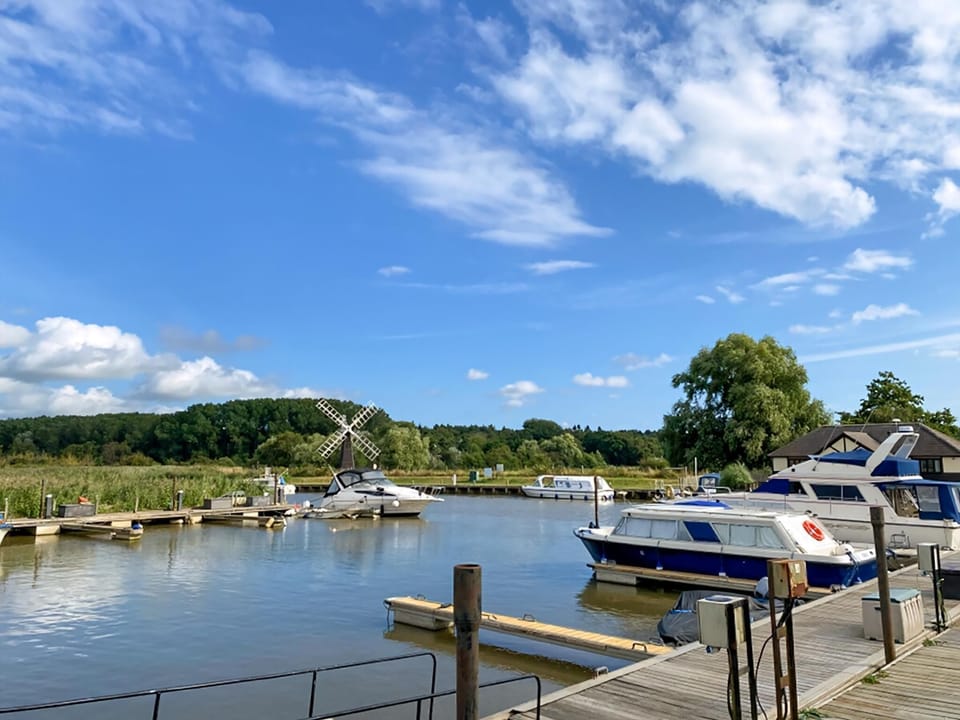 View of river and Marina | Moorings House - Moorings House & Reed View, St Olaves, near Beccles