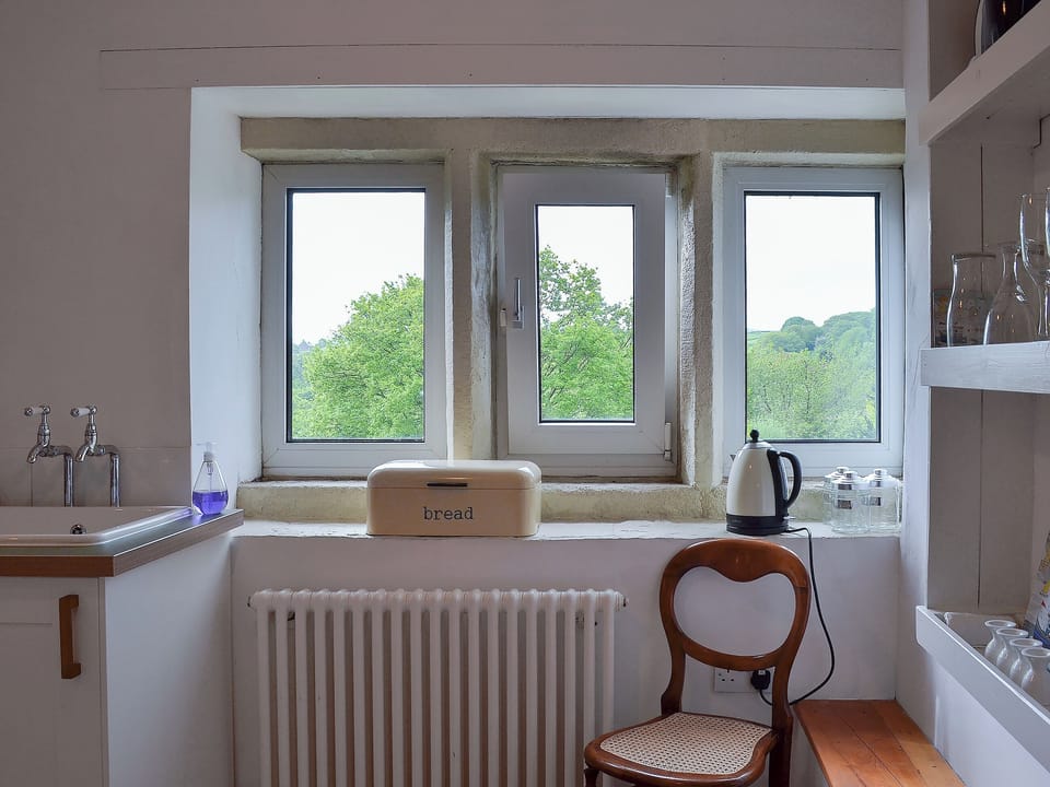 Lovely kitchen with wonderful views | Pear Tree House Annexe, Wooldale, near Holmfirth