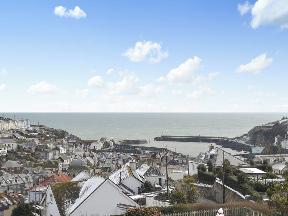 View of Mevagissey harbour from the property | Penfose Apartment, Mevagissey