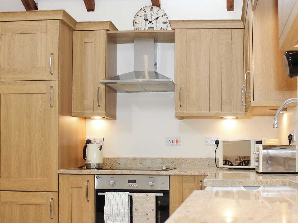 Well fitted and equipped kitchen area | The Old Barn - Corporation Farm Cottages, Tickton, near Beverley