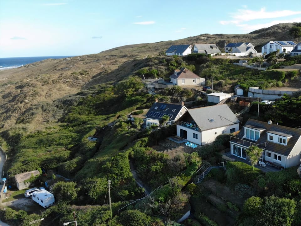 Aerial view if the holiday home | Lyndhurst, Perranporth