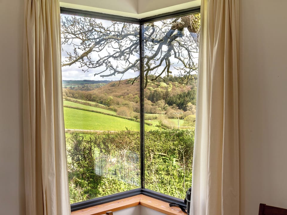 Lovely view from the corner window | The Platt, Rezare, near Launceston