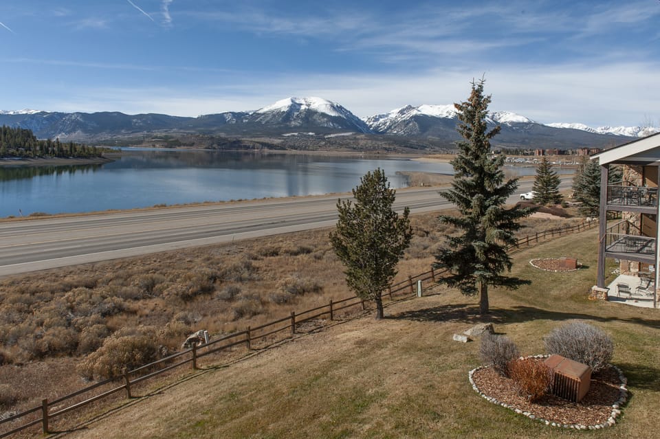 View from the back deck overlooking beautiful Lake Dillon.