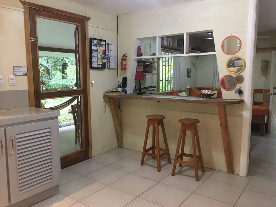 looking from kitchen into living room