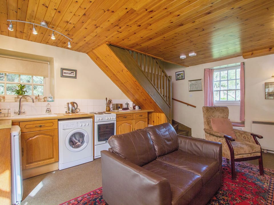 Open plan living/dining room/kitchen | The Old Laundry, Glenprosen, by Kirriemuir