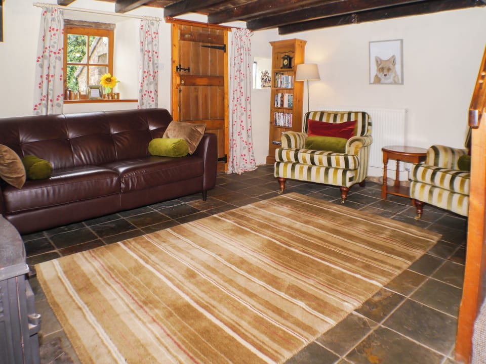 Beamed living room | Garden Cottage, Onecote, near Leek