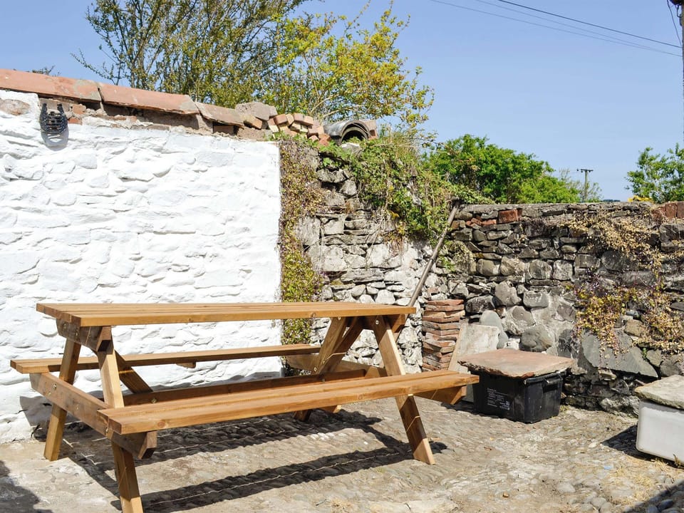 Rear courtyard with outdoor furniture | Mill Street, Drummore, near Stranraer