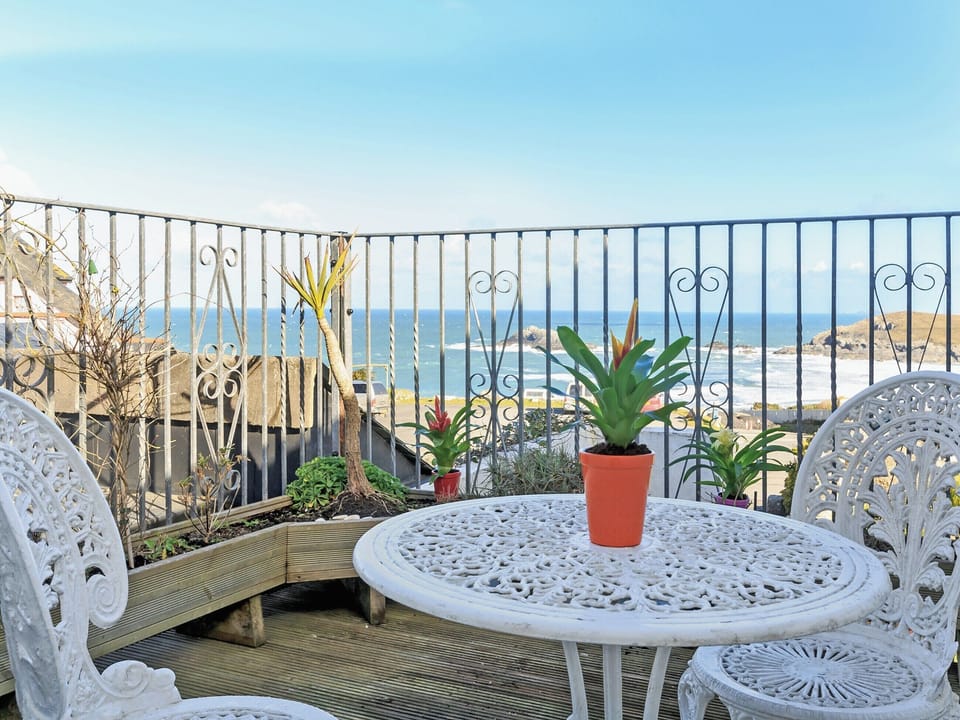 Amazing sea views from the comfort of the balcony | Manor House, West Pentire