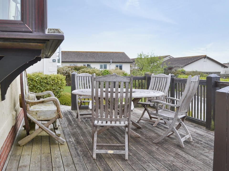 Decked terrace with outdoor furniture | Driftwood, St. Merryn, near Padstow
