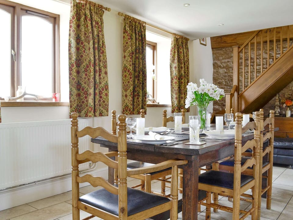 Light and airy dining space | White Hill Farm Cottage, Wonastow, near Monmouth