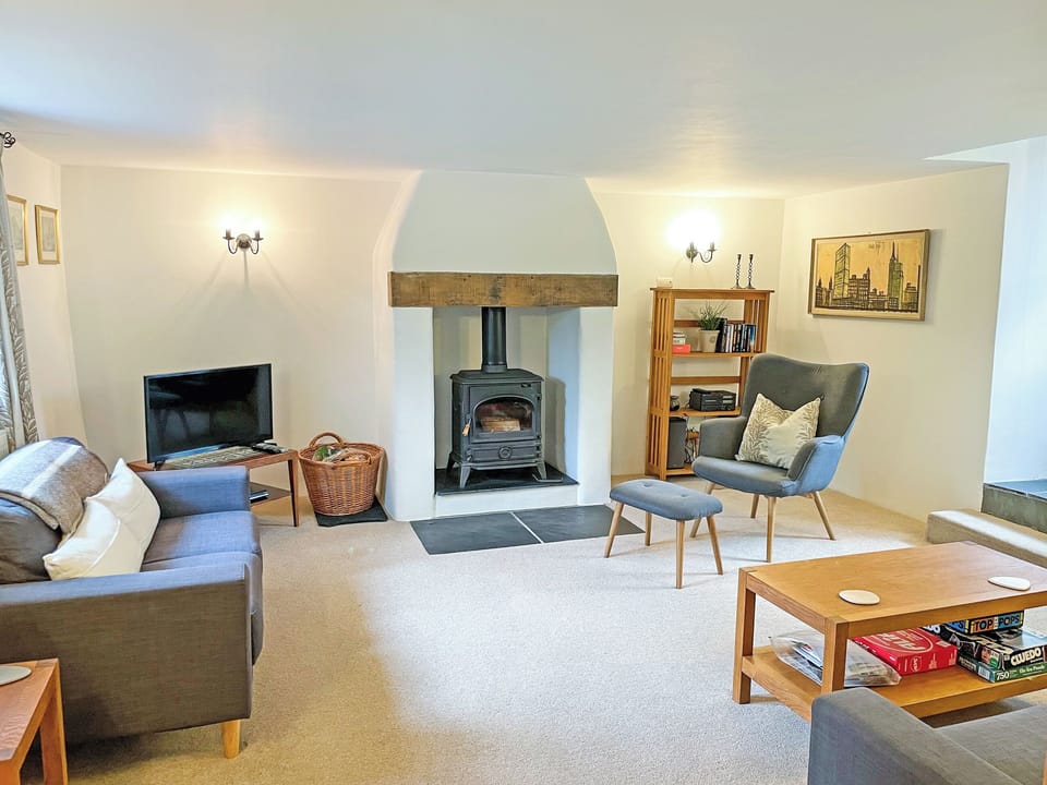 Spacious characterful living room | The Shippon, St Gennys, Bude