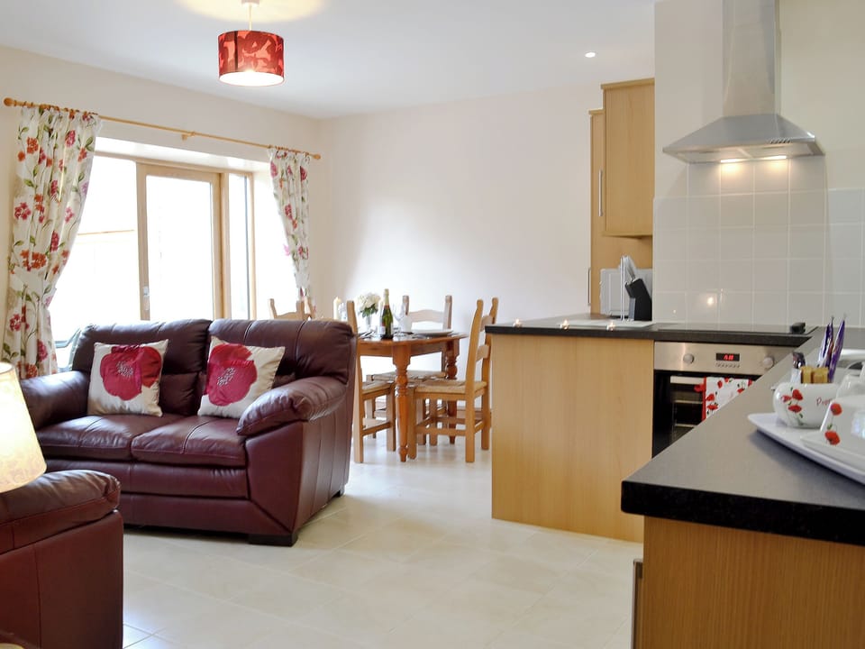 Open plan living/dining room/kitchen | Maes Y Prior Holiday Barns - The Dairy, Carmarthen