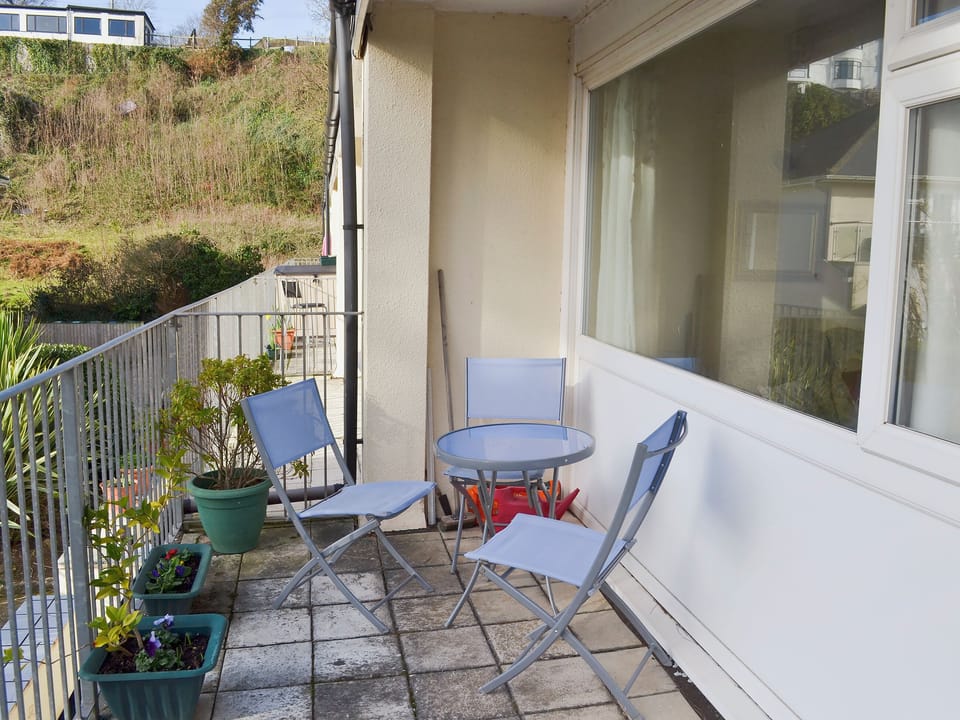 Balcony with outdoor furniture | Flat F1, Dawlish Warren
