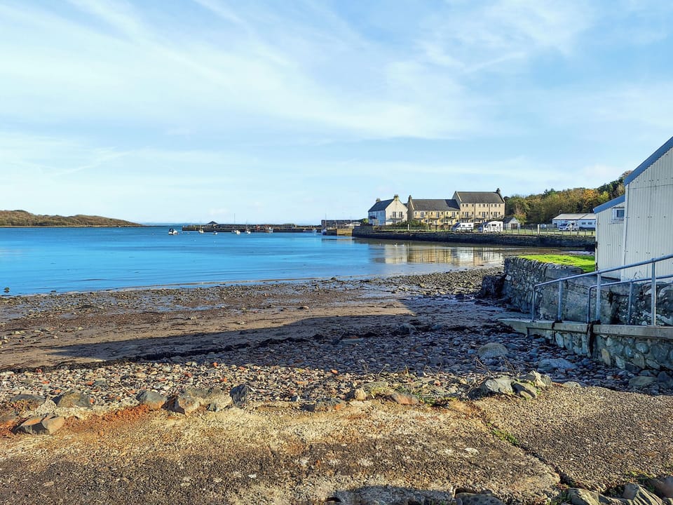 View of Harbour Retreat from village Hall, Garlieston. | Harbour Retreat, Newton Stewart