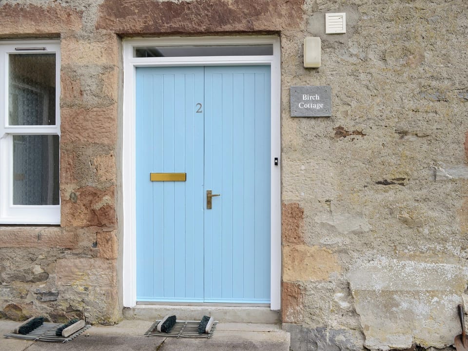 Main entrance to the holiday home | Birch Cottage - Glenrossal Cottages, Rosehall, near Lairg
