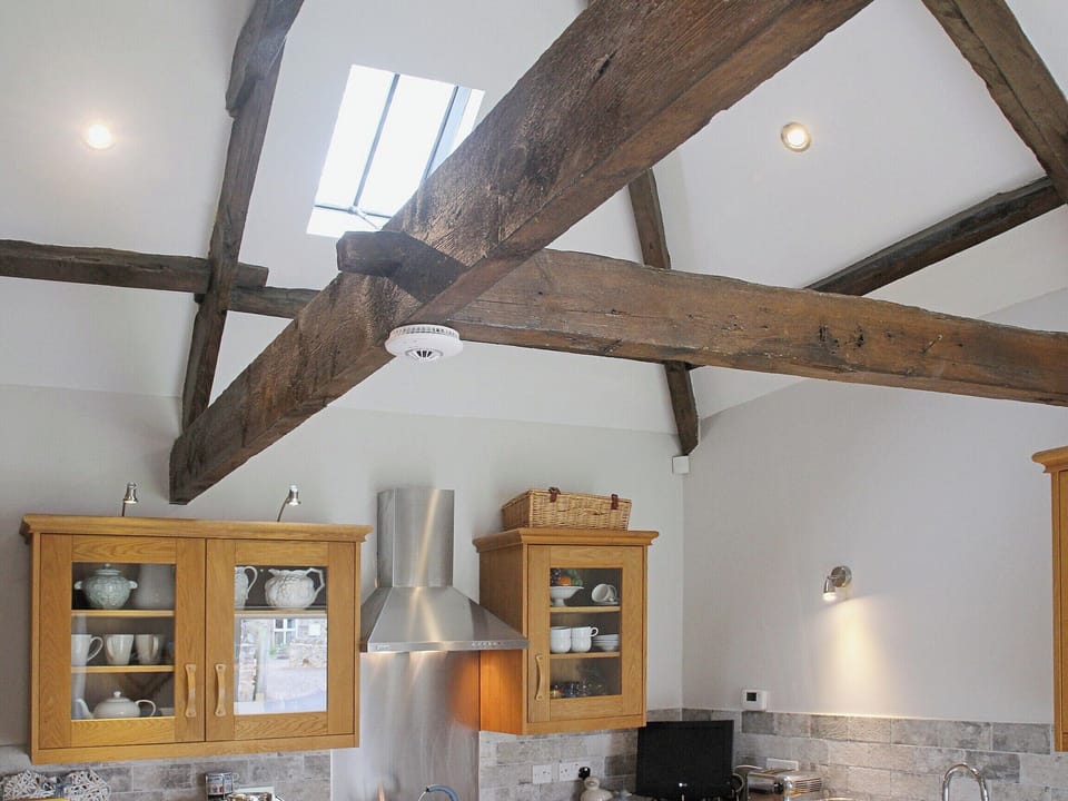 Skylights and exposed beams make the kitchen light and airy | West Crook, Tughall Steads, near Beadnell