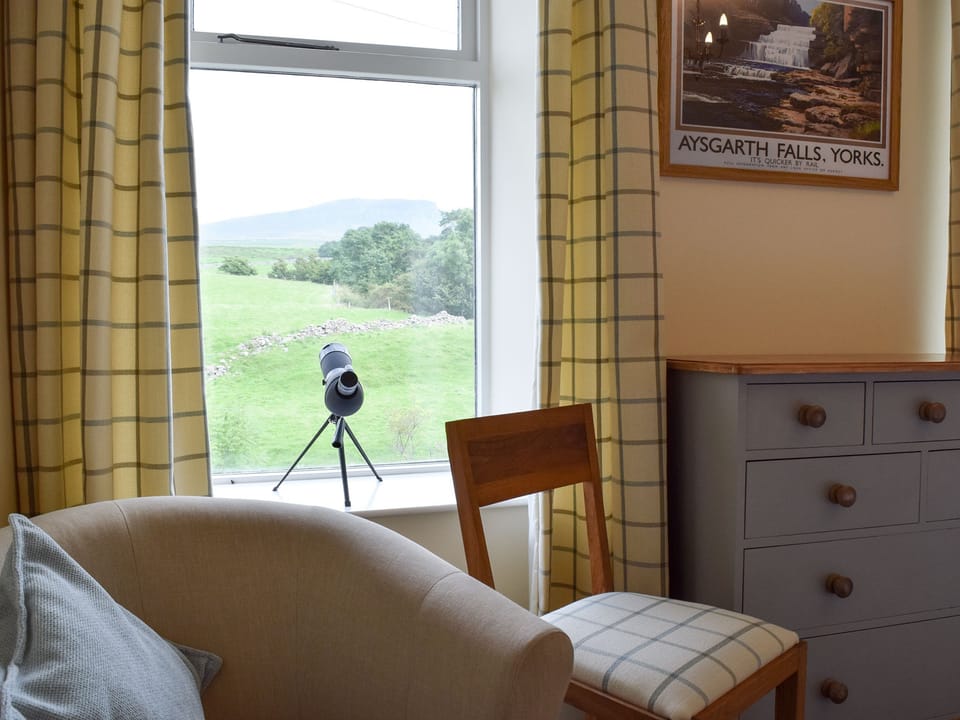 Twin bedroom with views | Three Peaks House, Horton in Ribblesdale, near Settle