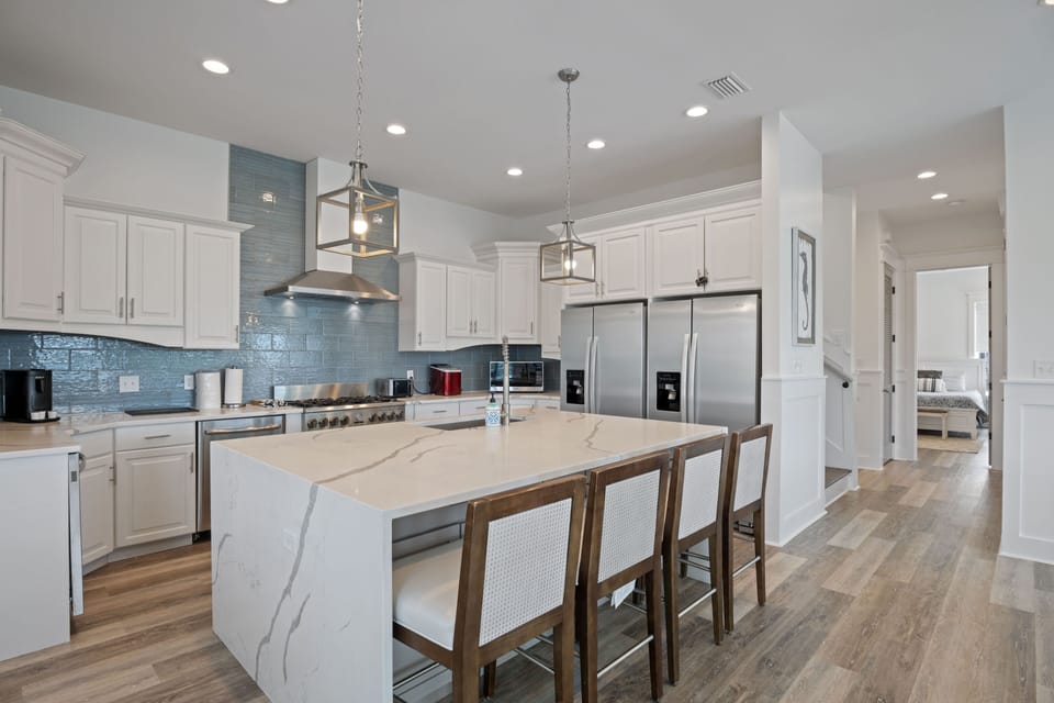 Kitchen with dual dishwashers 