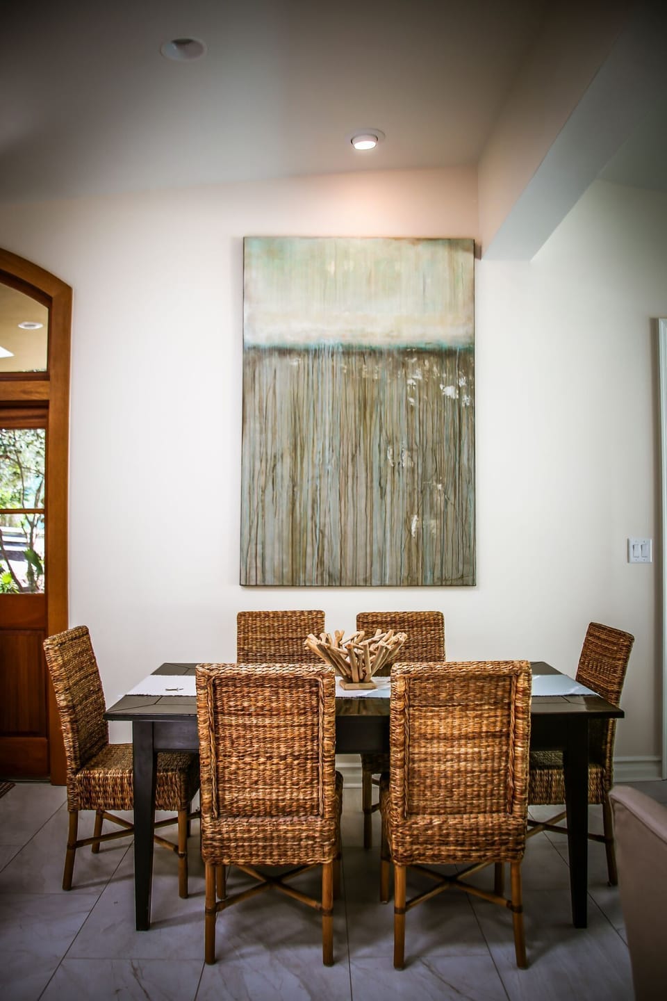 Seating for 6-8 at the table.  