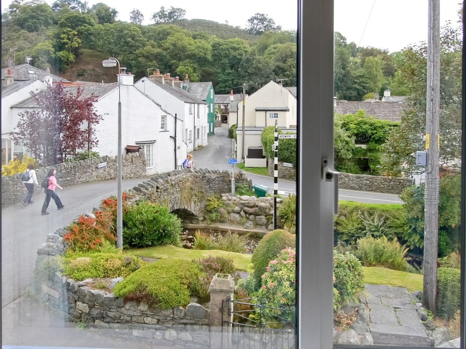 View of Braithwaite village from twin bedroom | Bridge Cottage, Braithwaite