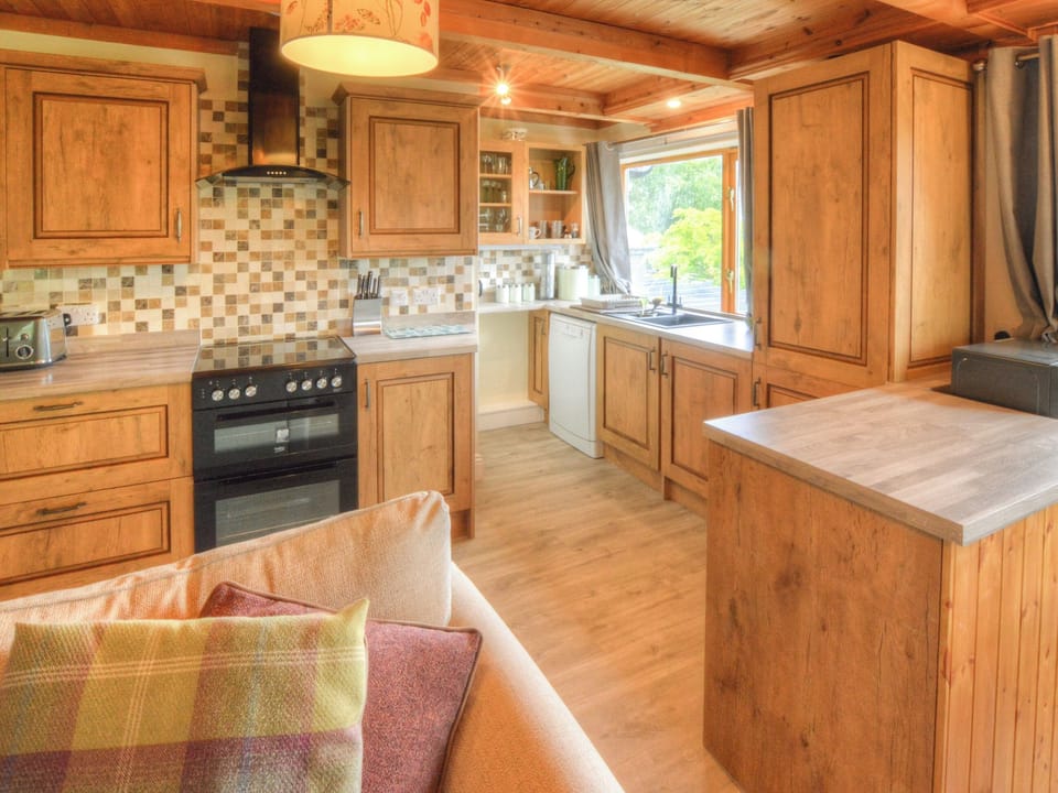 Kitchen area viewed from living room | Hadrian&rsquo;s Garden Villa, Henshaw, near Haltwhistle