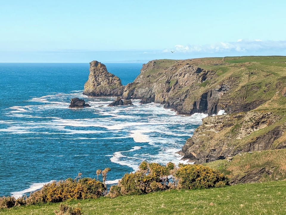 View over Tintagel | Pillar Box Cottage, Trenale, Tintagel