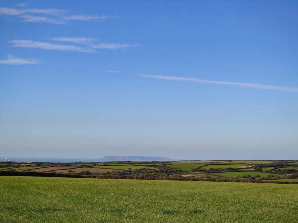 Wonderful view across the fields nearby towards Lundy