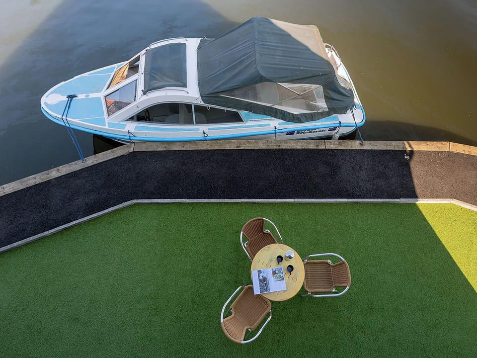 Seating area by the water | Coot - Daisy Broad Lodges, Wroxham