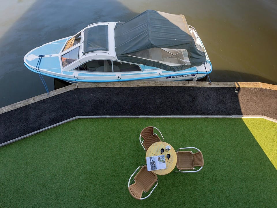 Seating area by the water | Coot - Daisy Broad Lodges, Wroxham
