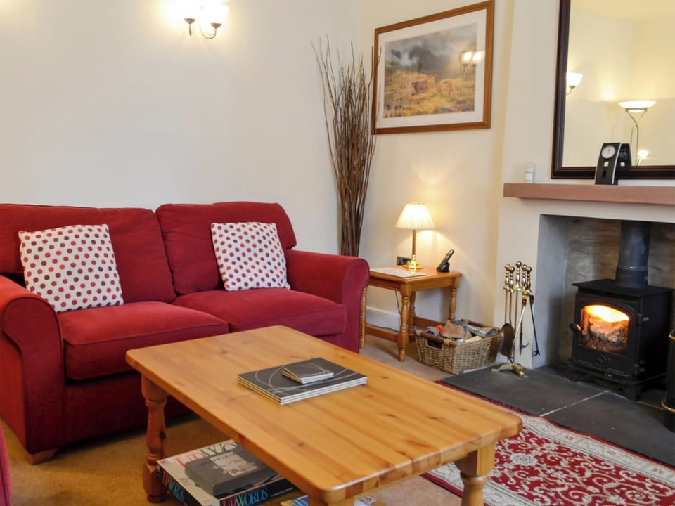 Cosy living room with multi-fuel burner | Kirsty Cottage, Moffat