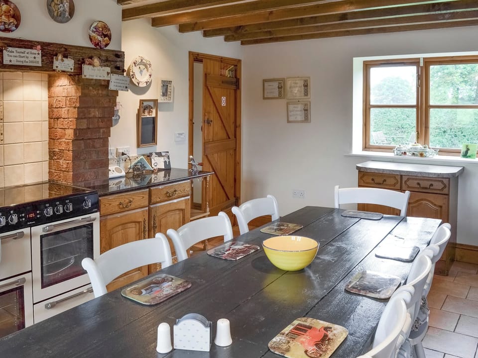Well-equipped fitted kitchen with dining area | Buddileigh Farm, Betley, near Nantwich