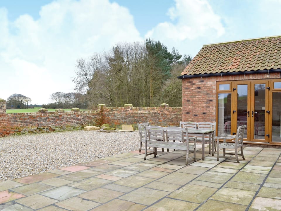 Large patio | Haddock&rsquo;s Nook, Aldwark, near Alne