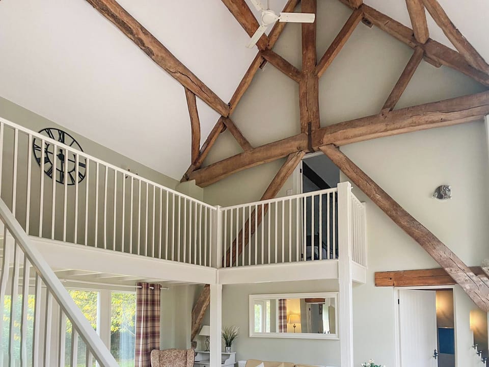 Peaceful bedroom with one king size bed | Foremark Threshing Barn - Foremark Cottages, Milton, near Repton