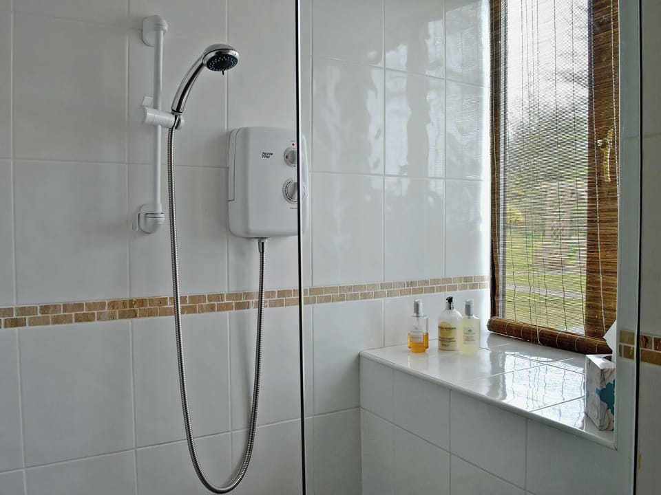 Shower room with walk-in shower | Honeysuckle Cottage, Nercwys near Mold