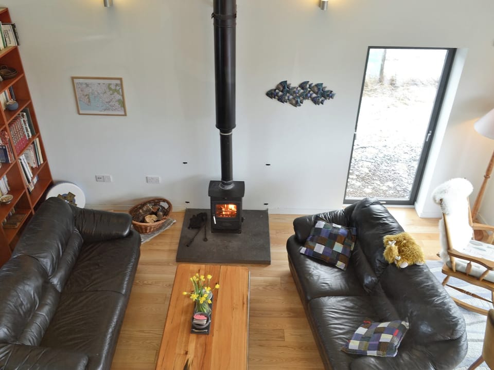 Open plan style Living room with wood burning stove | Hygge, Ose near Dunvegan, Isle of Skye