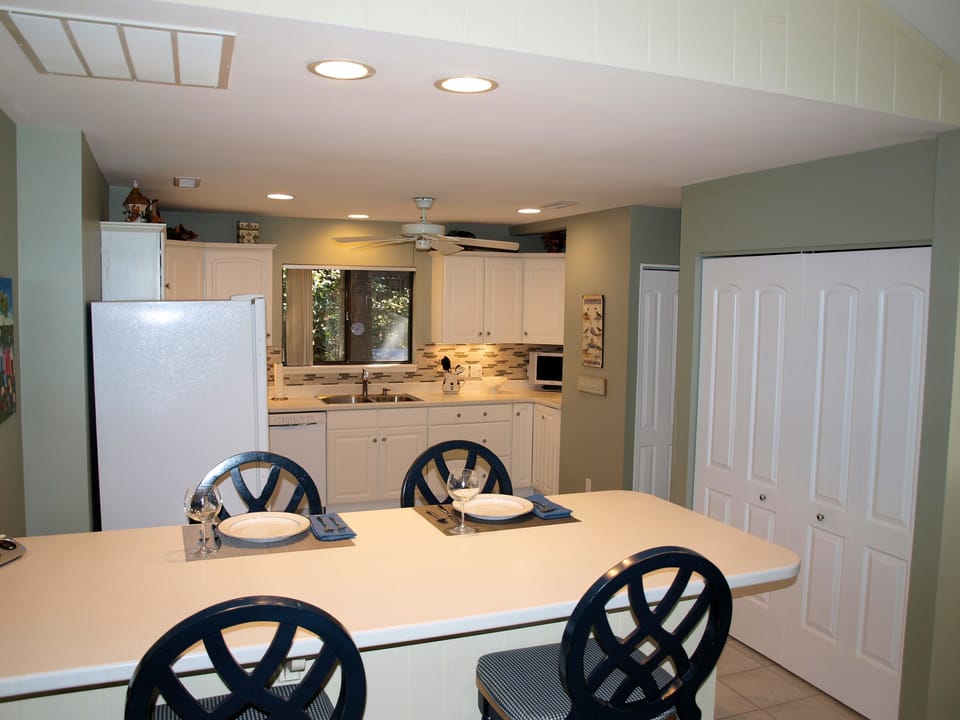 Kitchen bar for gathering and eating.