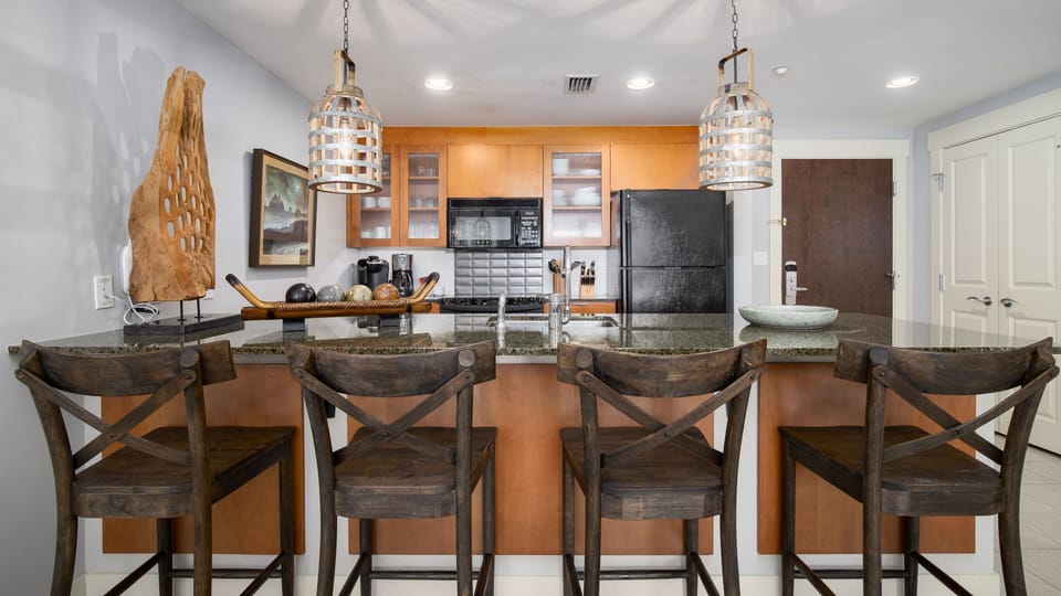 Breakfast bar with extra seating
