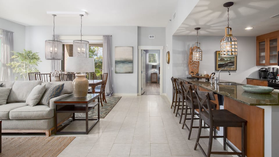 Breakfast bar with extra seating