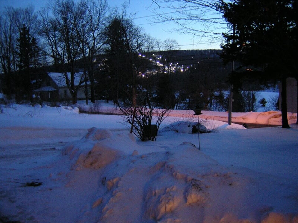 Holiday Valley Night Skiing/view from the driveway
