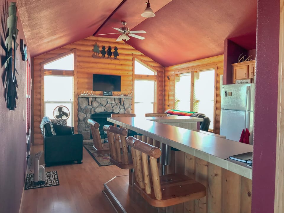 This is the view when you walk into the cabin! 