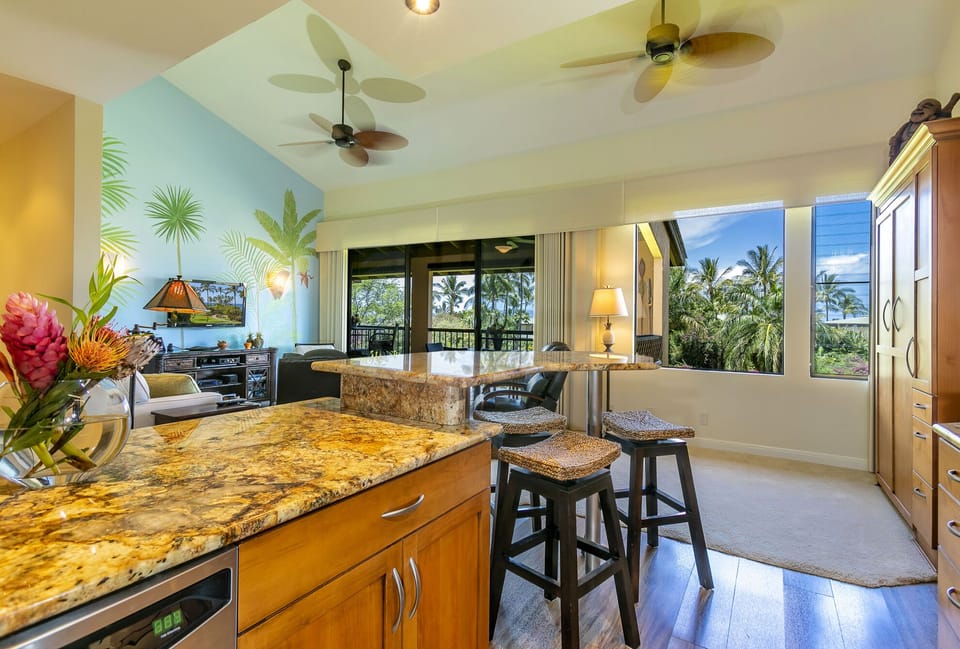 Enjoy the view from the kitchen and living room!