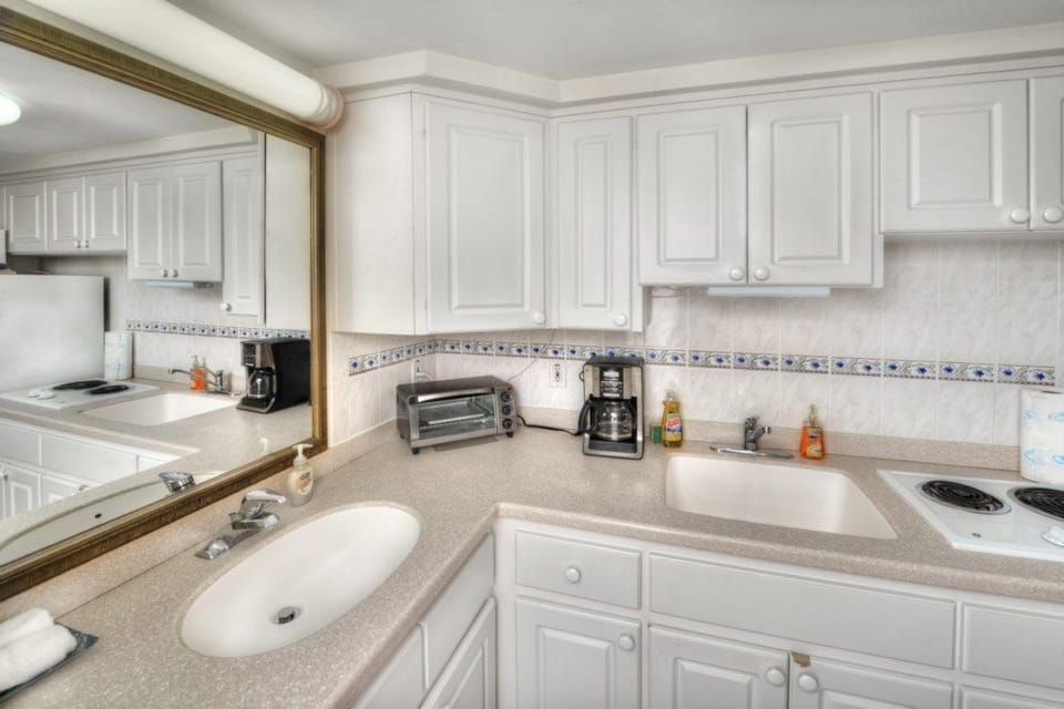 The convenience of a Daytona Beach condo kitchen.