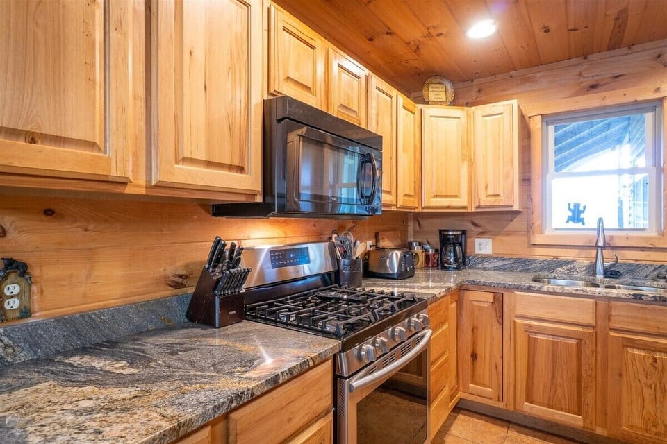 Kitchen with gas range