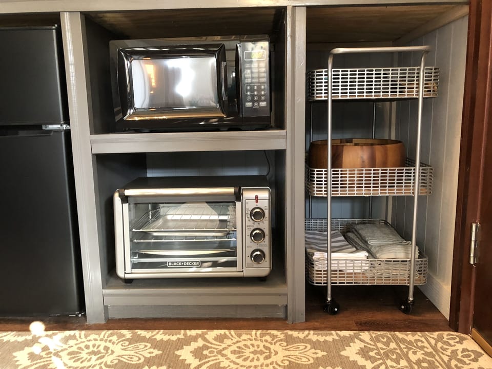 Toaster oven/microwave/kitchen essentials