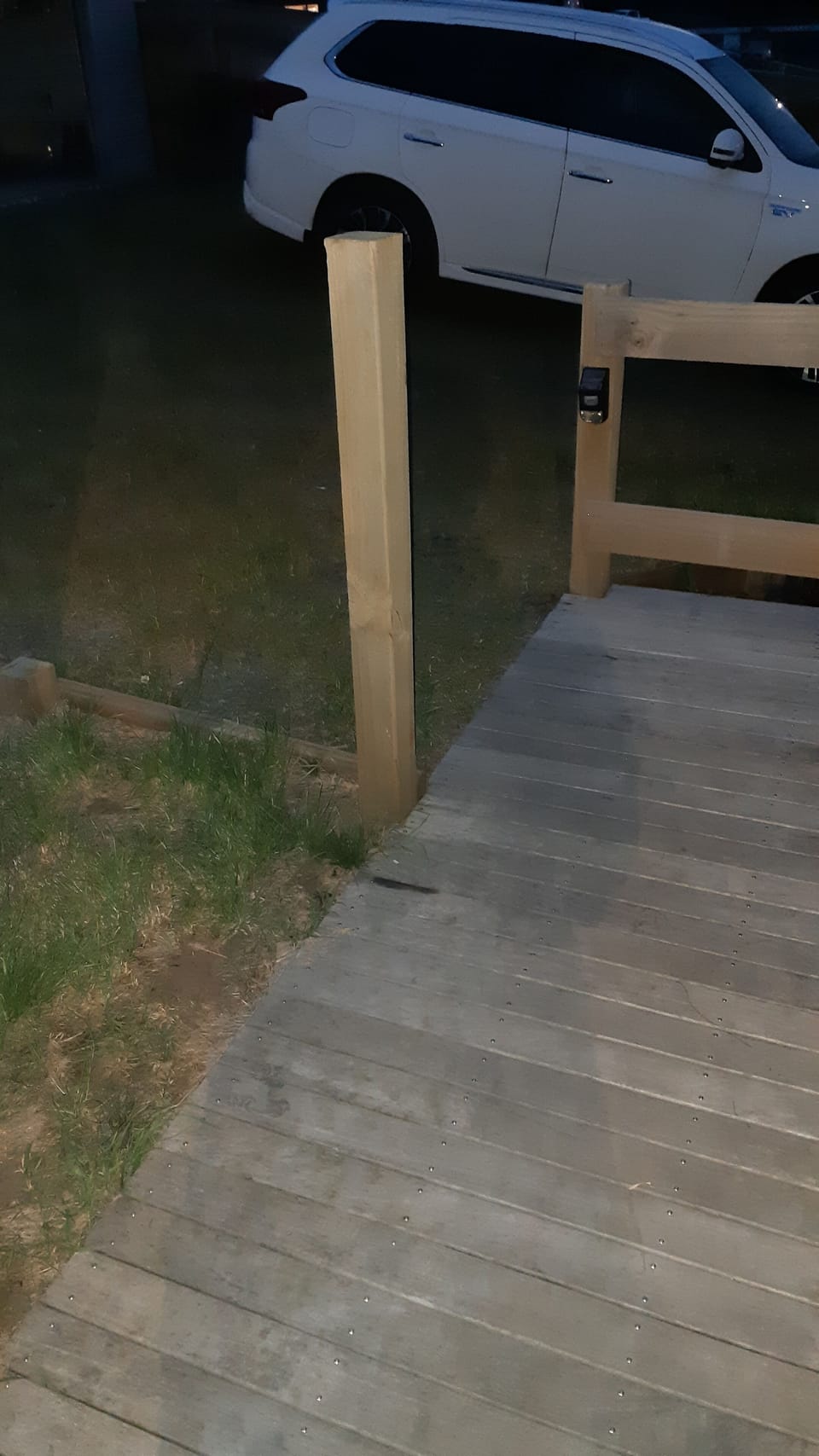 Small ramp from car park