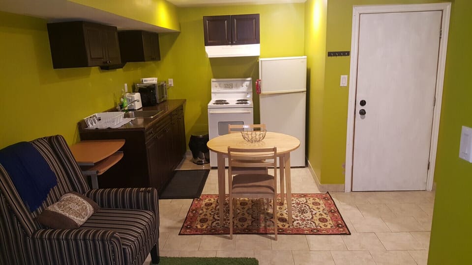 kitchen and dining area