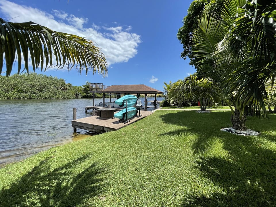 Waterfront Home with Private Boat Dock, Pool and Hot Tub - Back Yard